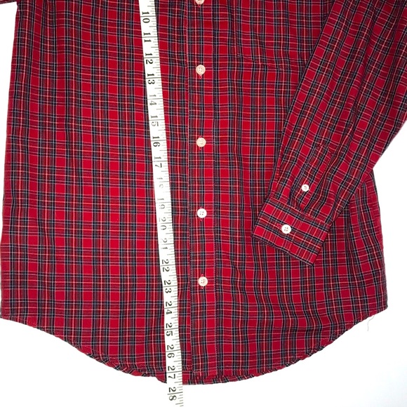 IZOD Boys Button Down Plaid Shirt Long Sleeve size 14-16 EUC - Picture 6 of 11
